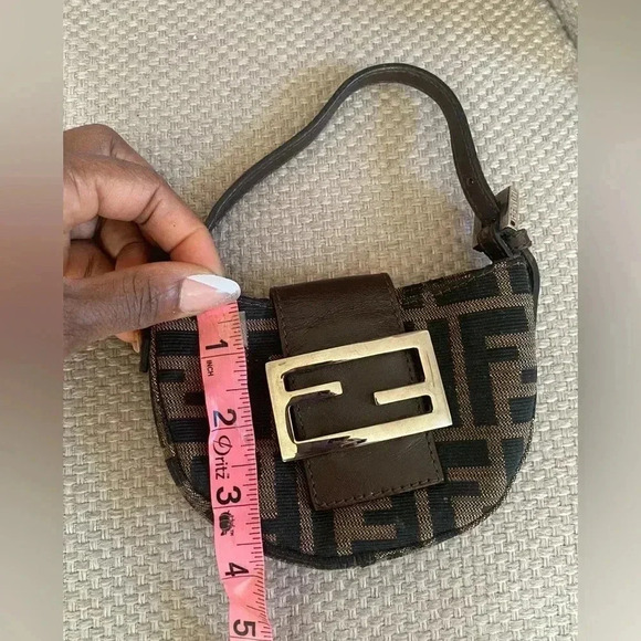 Authentic FENDI Zucca Canvas Micro Handbag - Picture 4 of 13